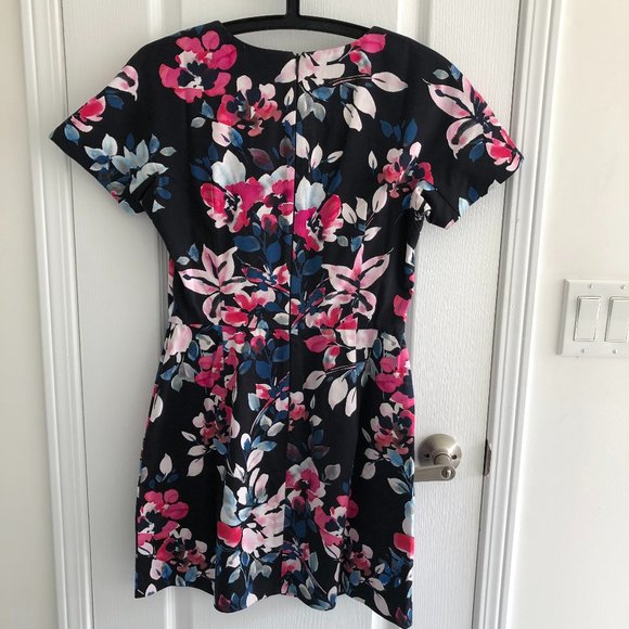 French Connection Fitted Floral Mini Dress 4 Small - Picture 7 of 13